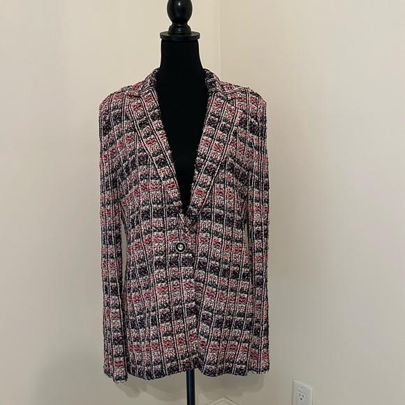 St. John Blazer Size 14 Pink and Black - Picture 1 of 12